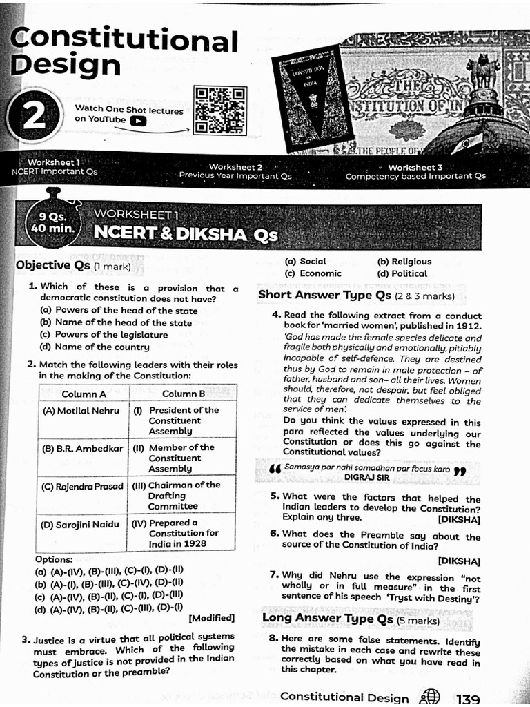 Civics 02 Extra Study Material | PDF