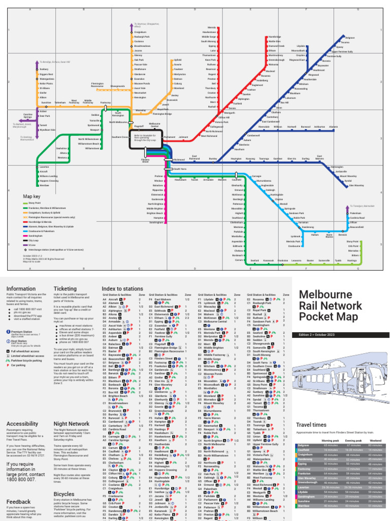 Foldable Melbourne Rail Map Web v1.2 | PDF | Land Transport | Rail ...