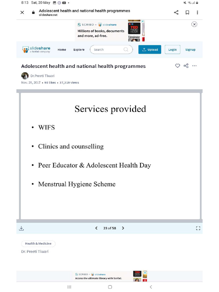 Adulthosence Heath Program 1 | PDF