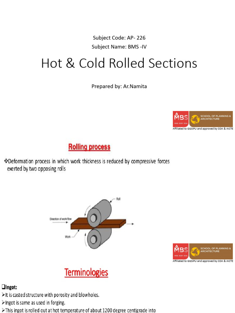 Hot & Cold Rolled Sections | PDF
