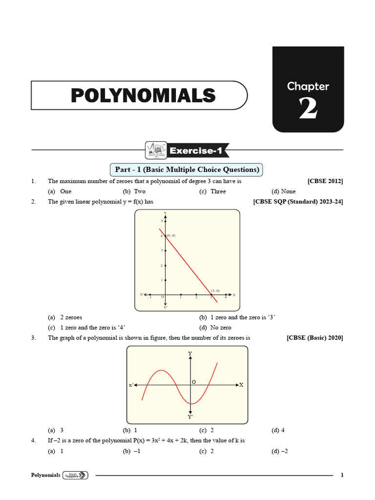 Chapter 2 Maths | PDF | Zero Of A Function | Polynomial