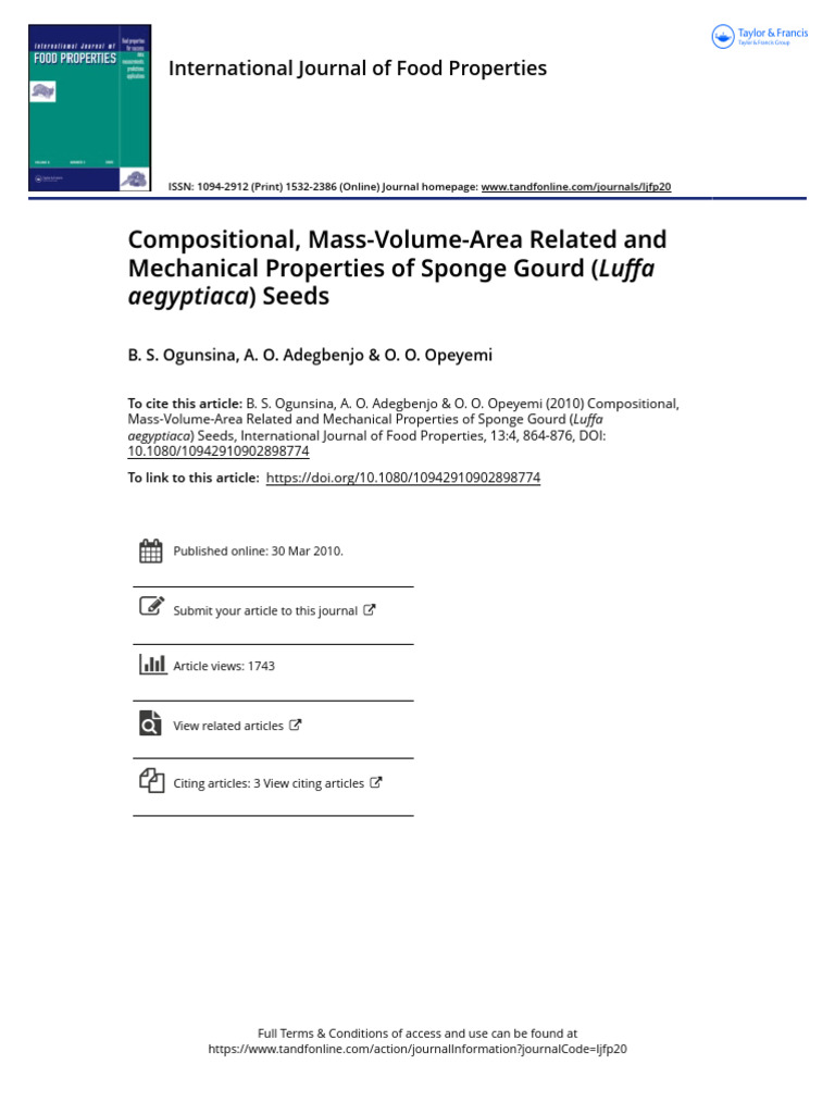 Compositional Mass-Volume-Area Related and Mechanical Properties of ...