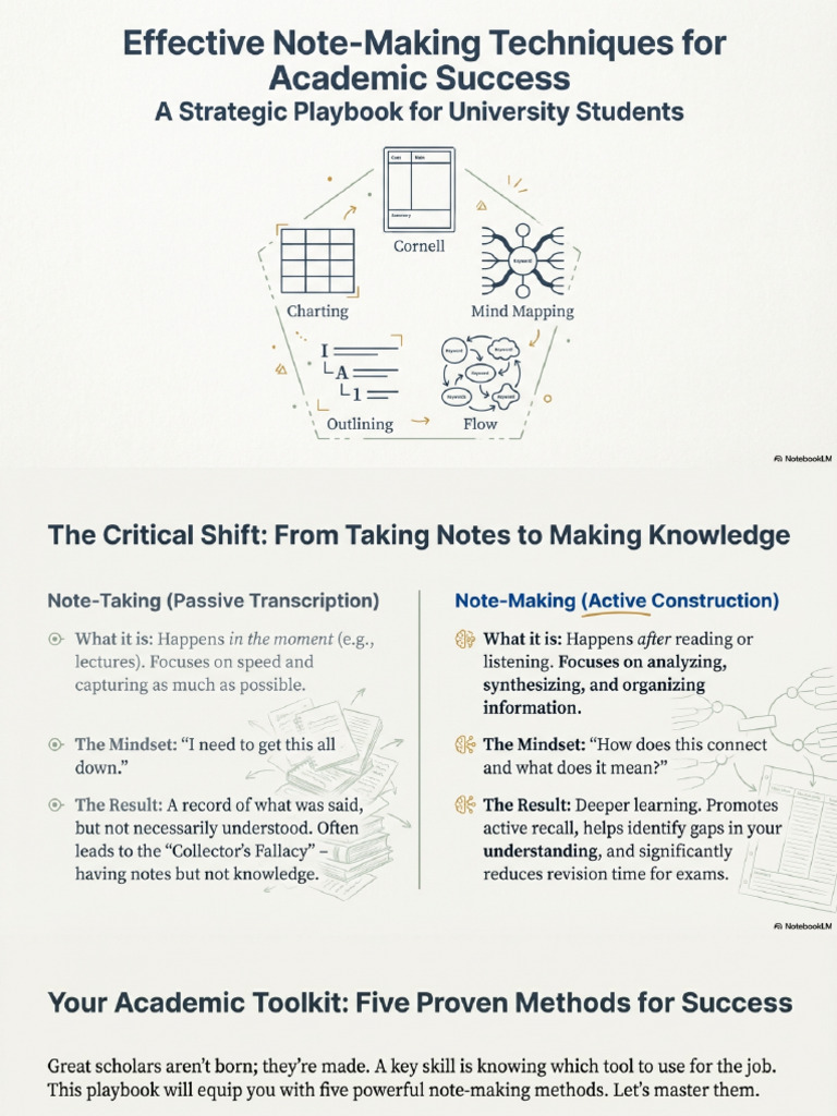 Strategic Note Making for Success | PDF