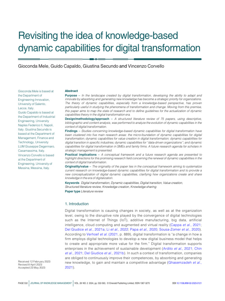 2024 Revisiting the Idea of Knowledge-based Dynamic Capabilities for ...