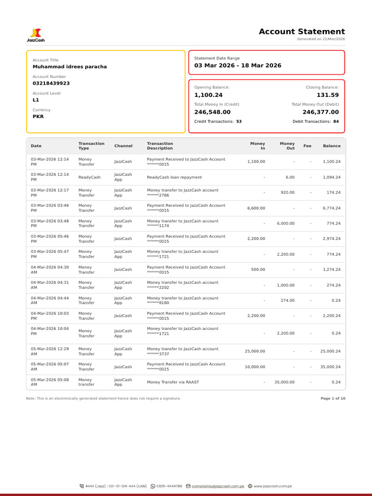 AccountStatement 6 | PDF | Money | Wire Transfer