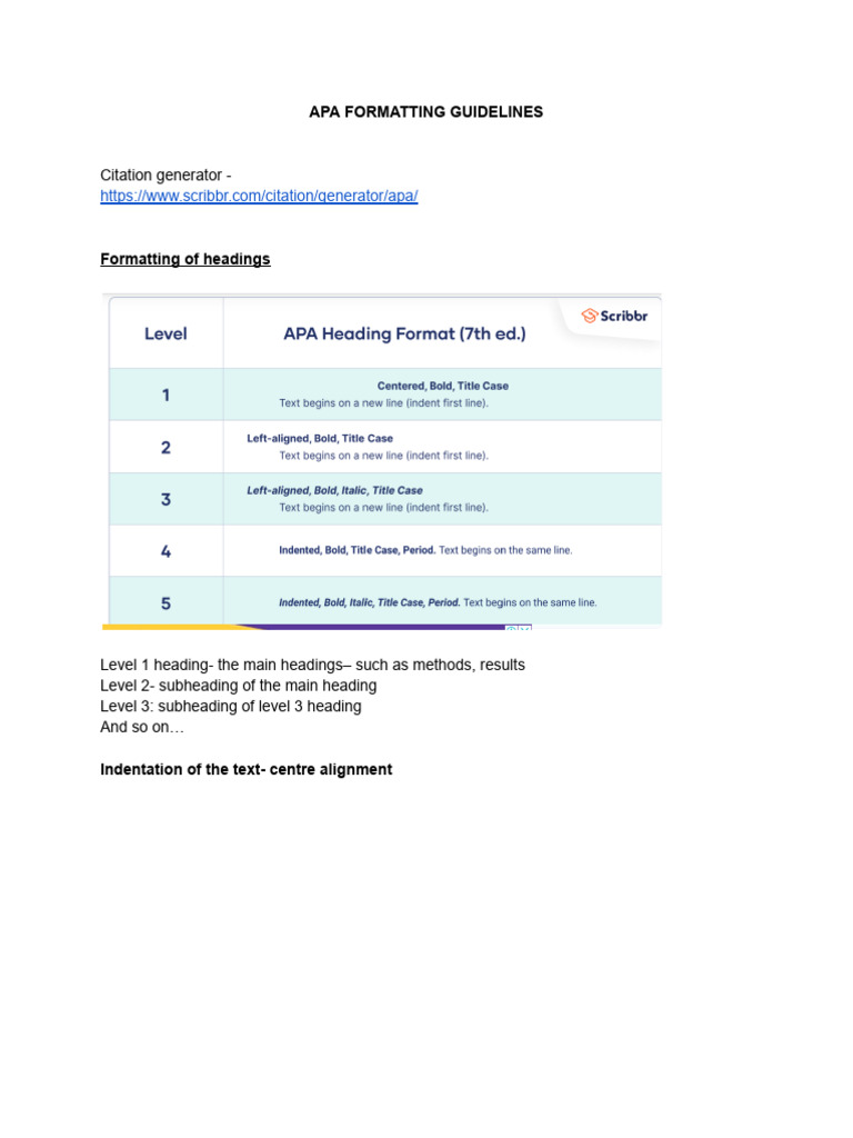 Apa Formatting Guidelines | PDF