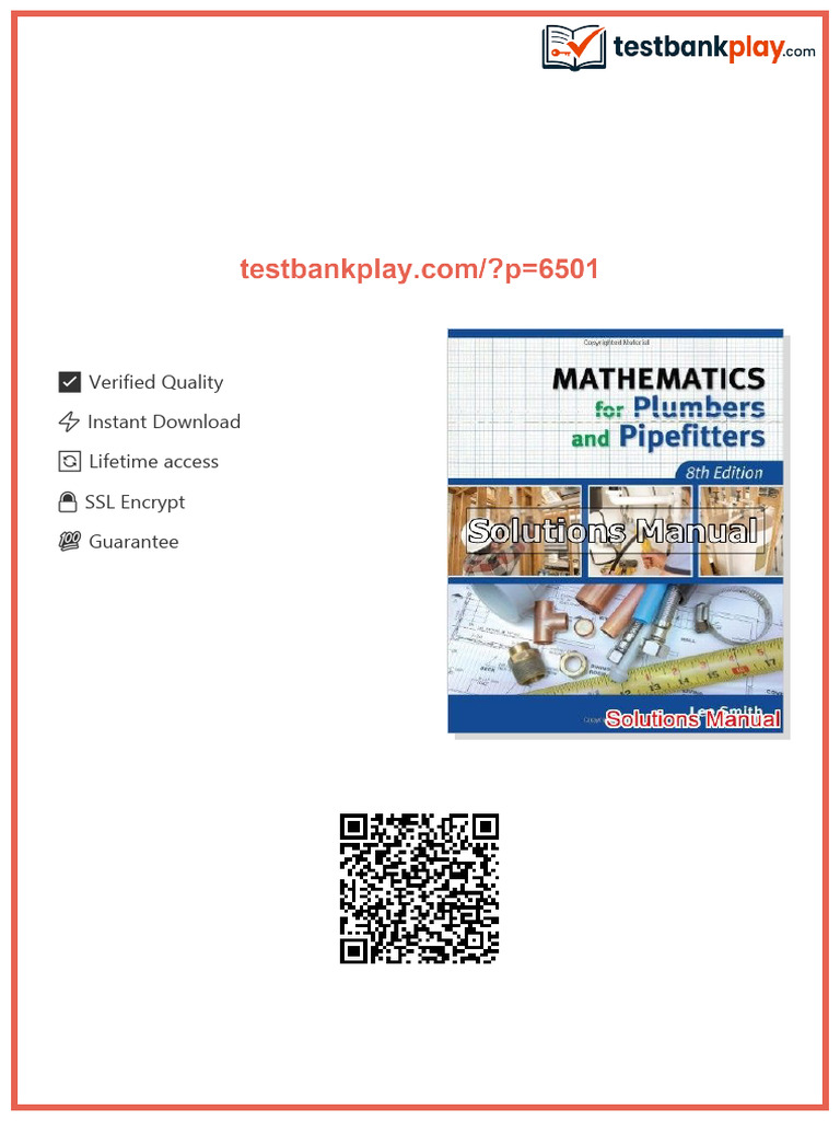 Mathematics for Plumbers and Pipefitters 8th Edition Smith Solutions ...