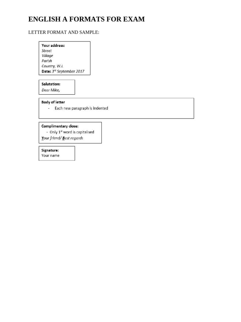 Letter Format and Sample | PDF