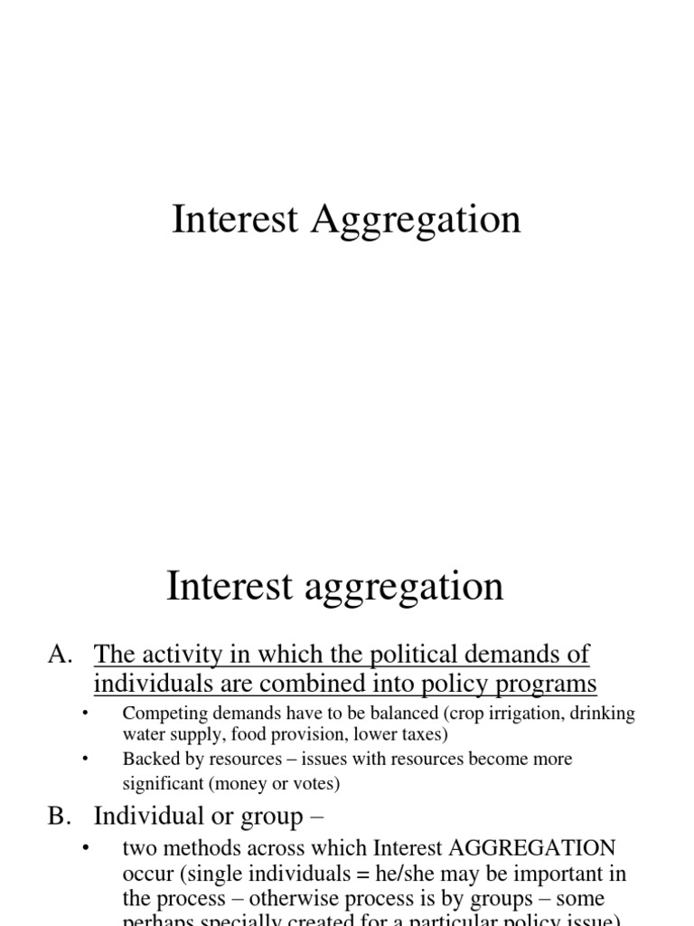 Interest Aggregation | PDF | Elections | Political Parties