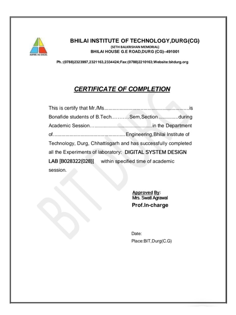 Completion Certificate | PDF