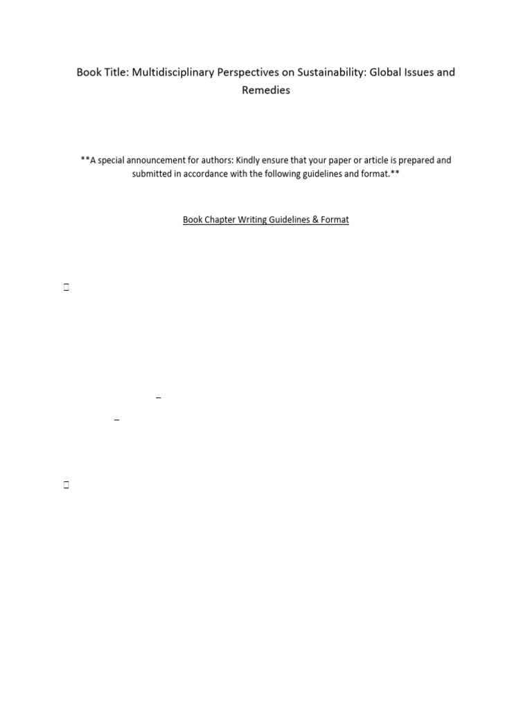 Book Chapter Writing Guidelines & Format | PDF