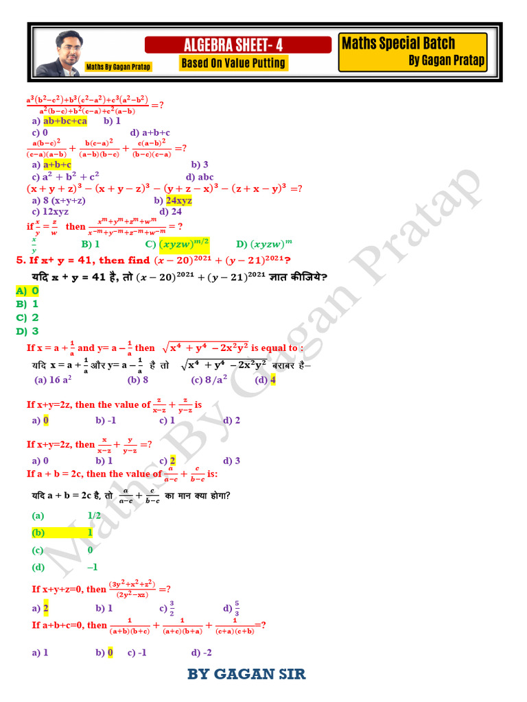 Algebra Sheet-5 371405 Crwill | PDF | Chess Theory | Chess Openings
