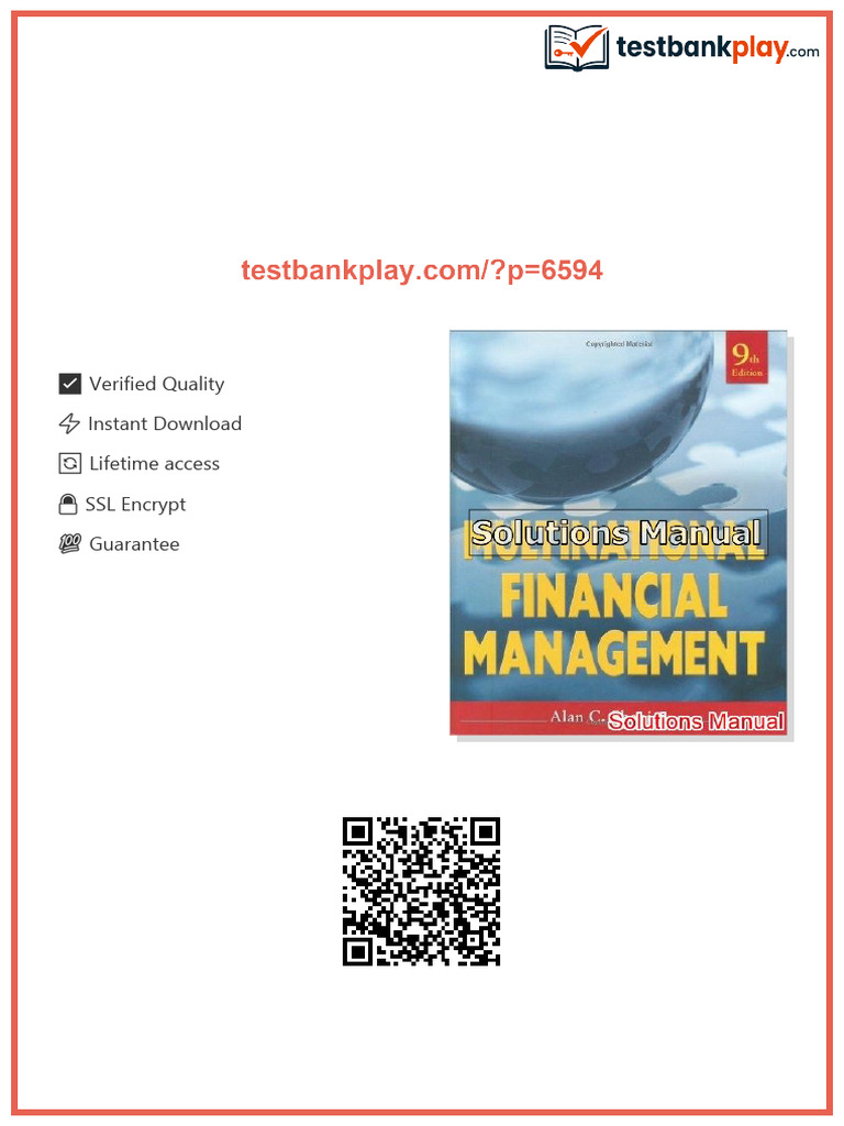 Multinational Financial Management 9th Edition Shapiro Solutions Manual full chapters instanly | PDF