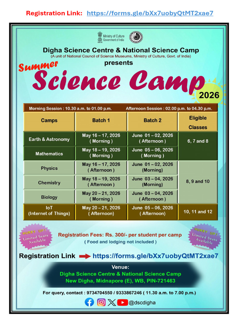 Summer Science Camp 2026 | PDF