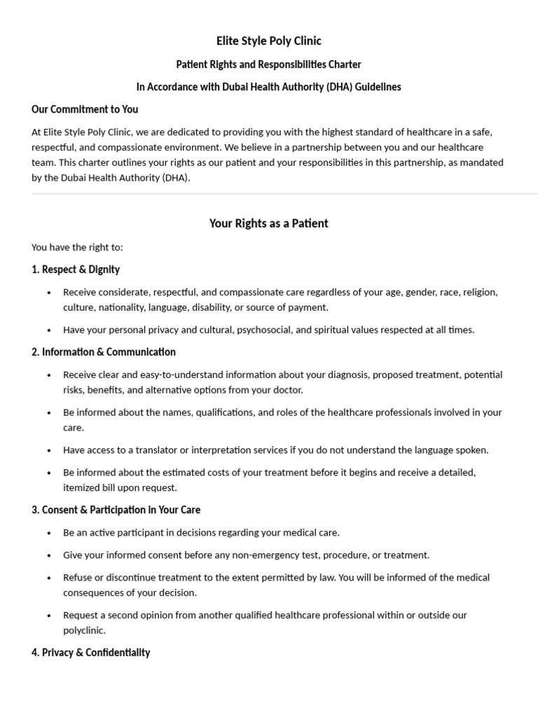 Patient Rights Charter | PDF