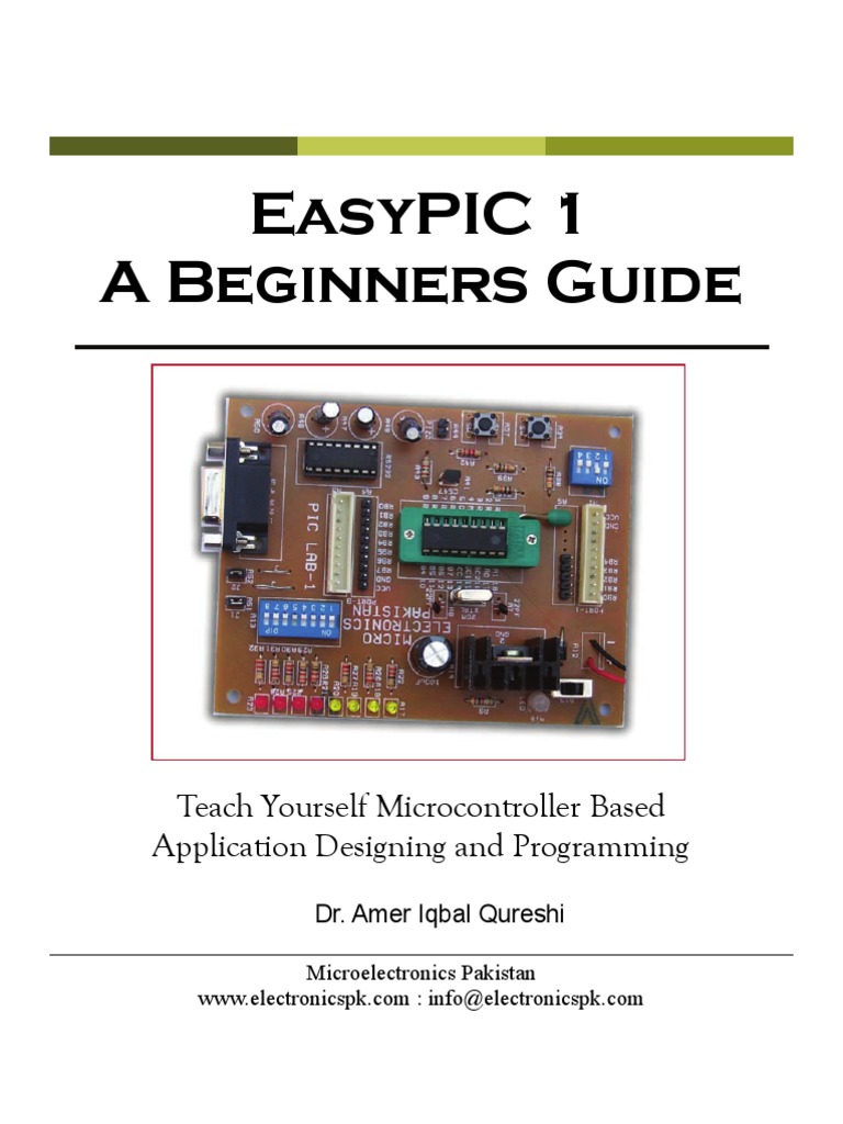 Manual Pic Lab 1 PDF Pic Microcontroller Microcontroller