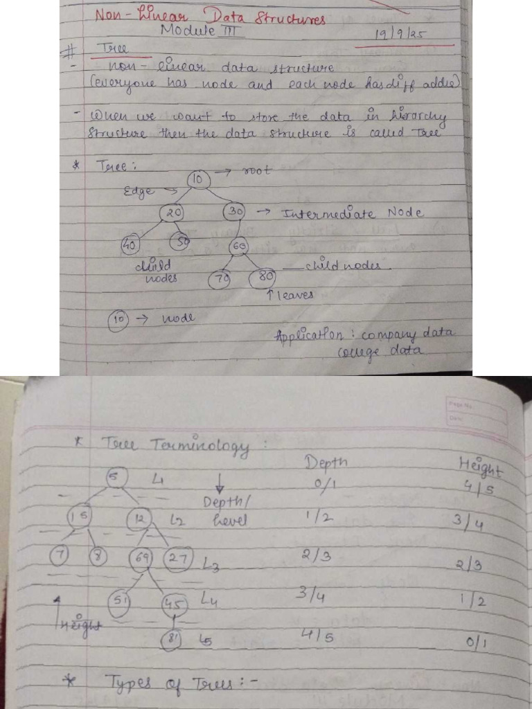 DSA Mod 3 Handwritten Notes | PDF