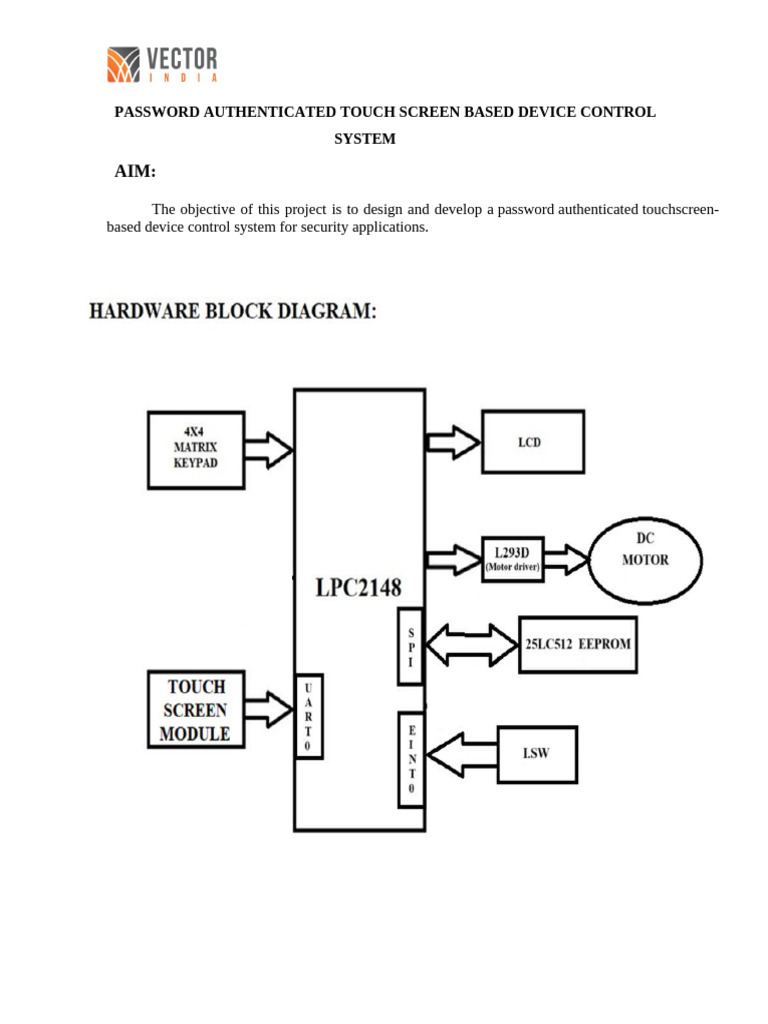 Password Authenticated Touch Screen Based Device Control System | PDF ...