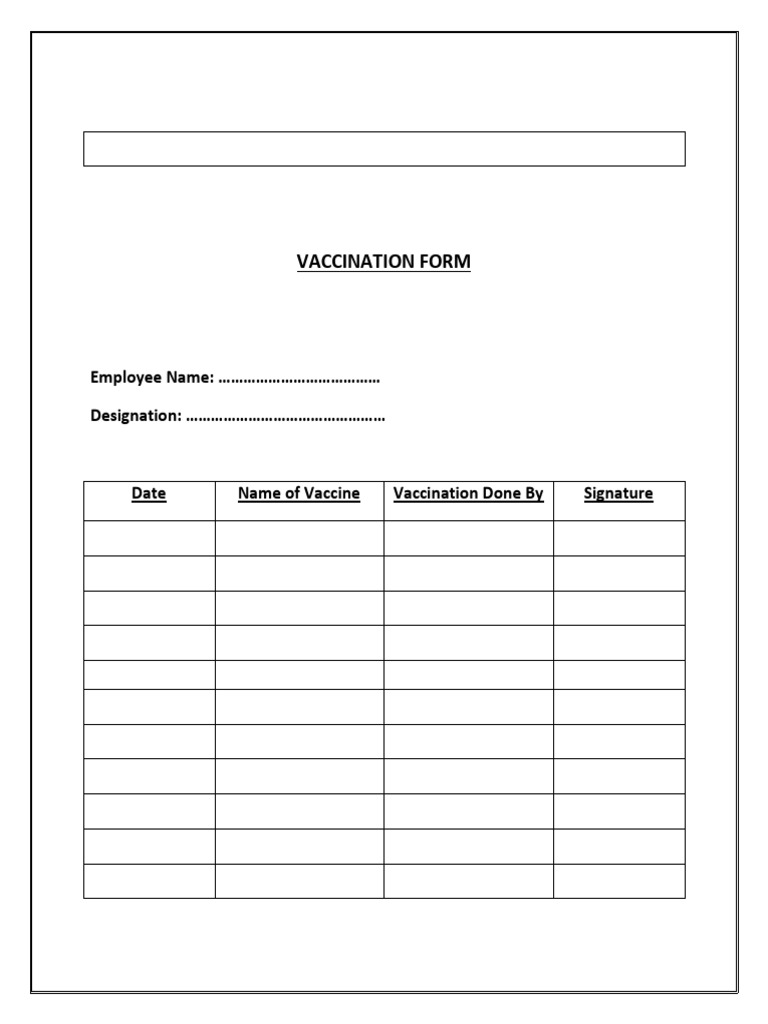 Vaccination Form (1) | PDF