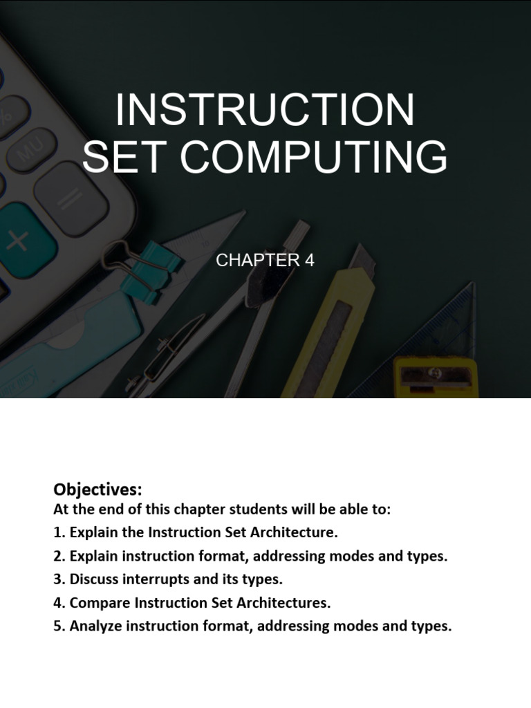Chapter 4 - Instruction Set Computing | PDF | Central Processing Unit ...
