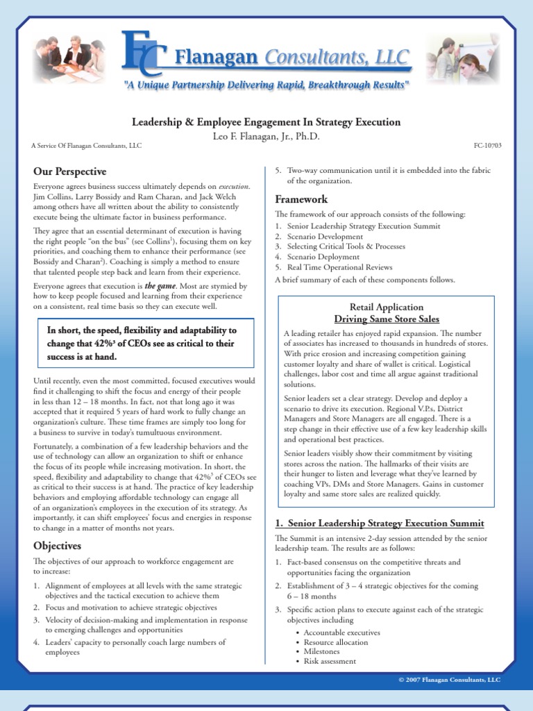 LeadershipNemployeeEng Execution | PDF | Strategic Management | Leadership