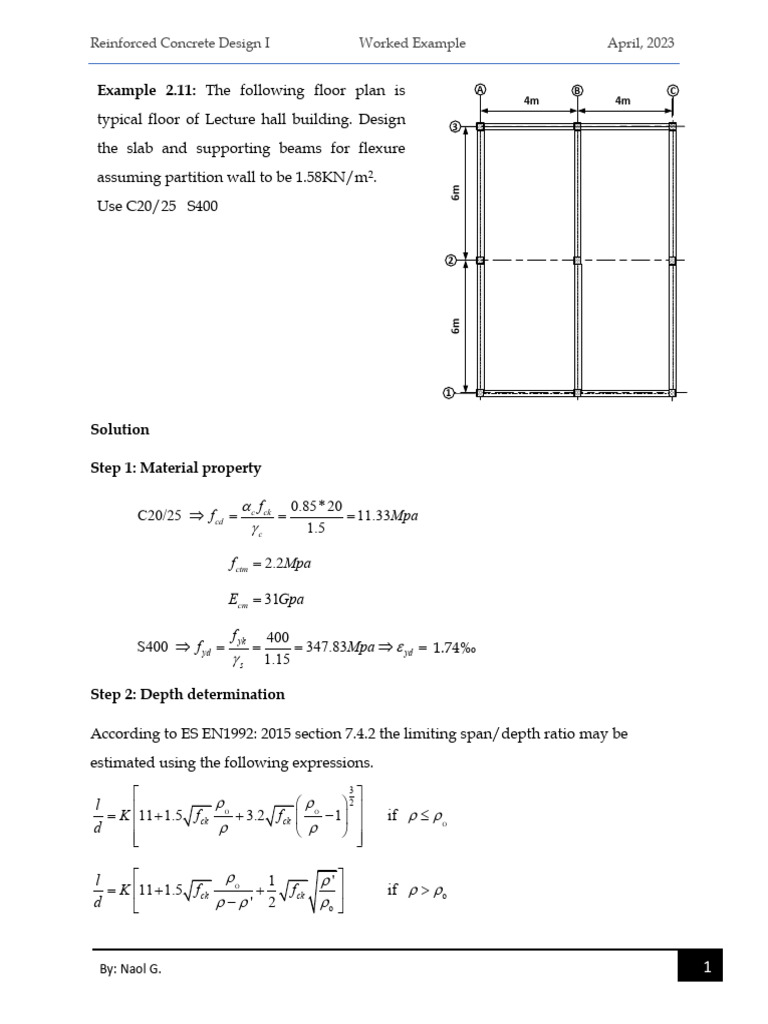 RC 1 Example | PDF | Beam (Structure) | Composite Material