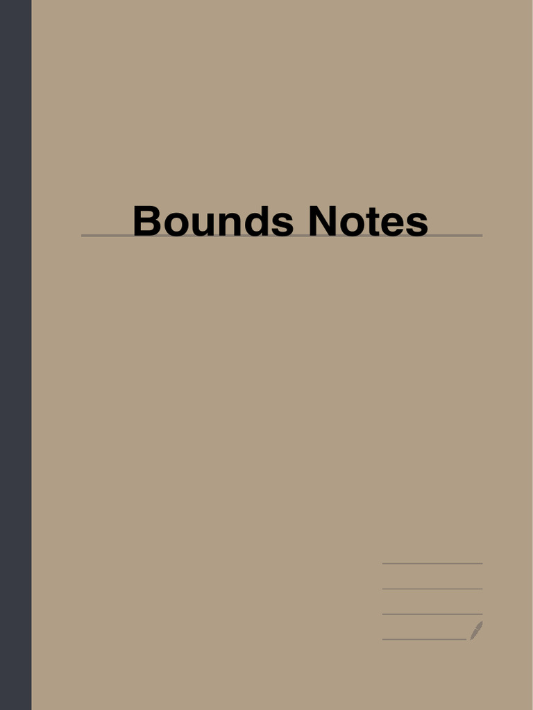 Bounds Notes (3) | PDF | Mathematical Objects | Mathematical Concepts