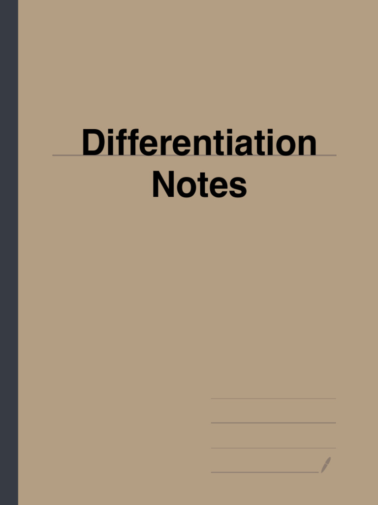 Differentiation Notes (6) | PDF | Derivative | Gradient