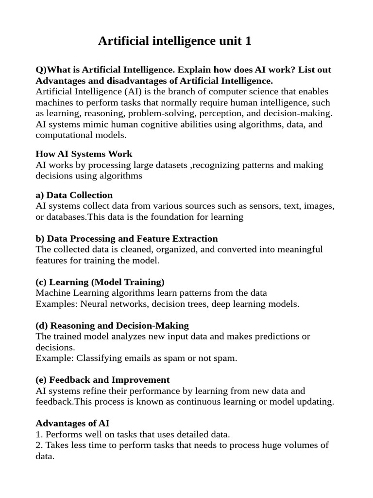 Artificial Intelligence unit 1 | PDF | Artificial Intelligence ...