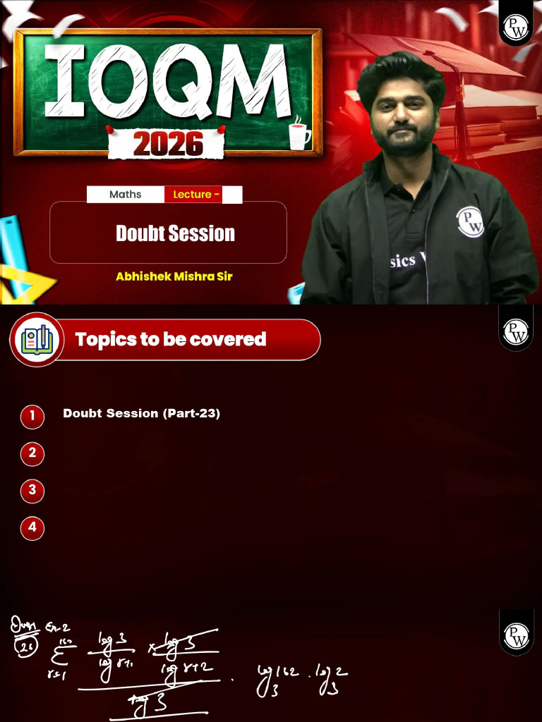 Doubt Session 23 Class Notes | PDF