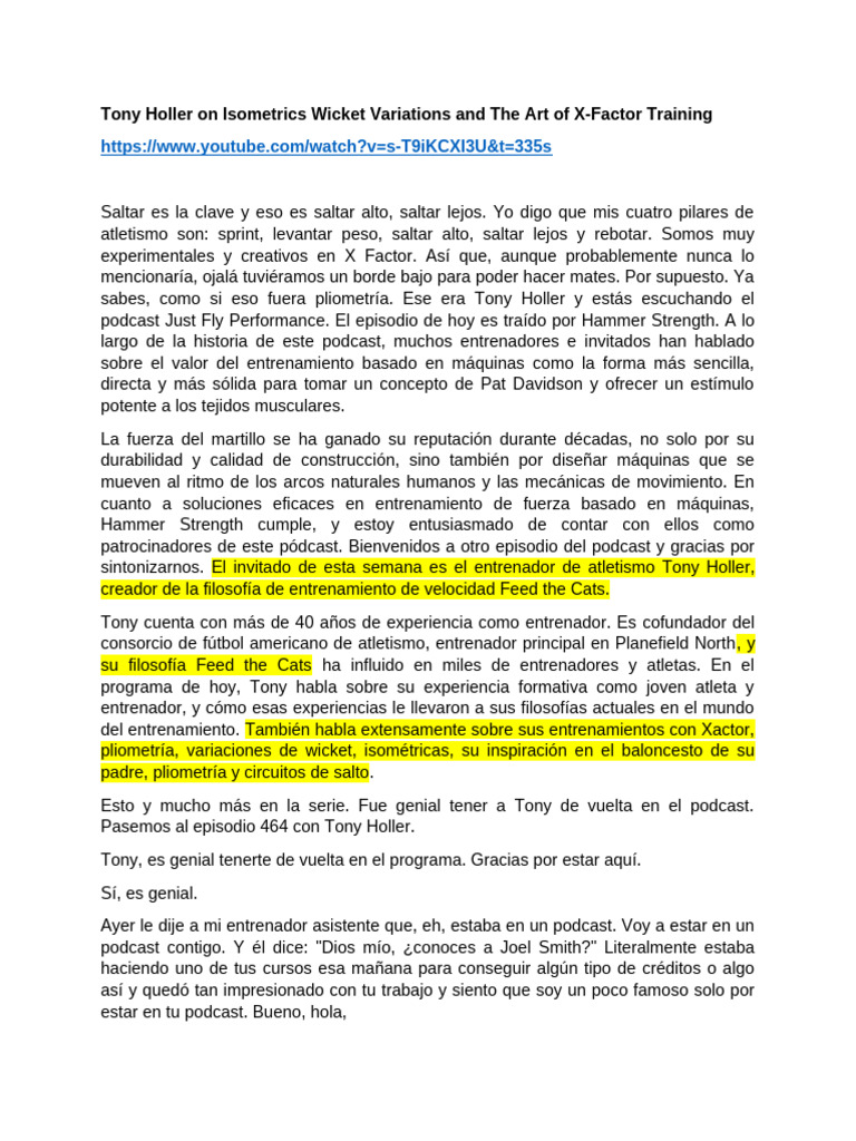 Tony Holler on Isometrics Wicket Variations | PDF | Deporte del ...