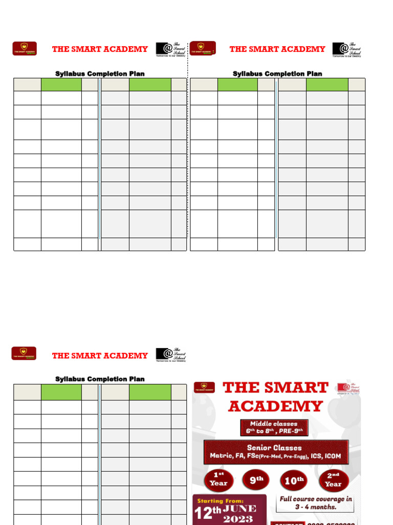 Syllabus Completion Plan | PDF | Mathematics