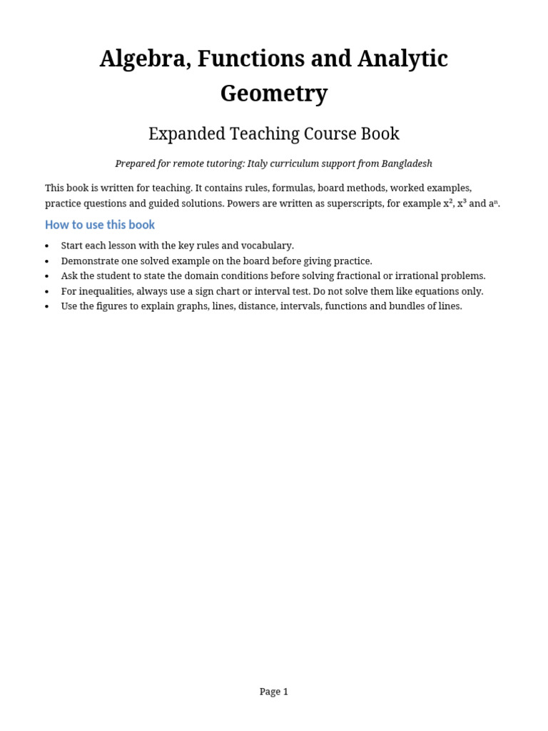 Algebra Functions CourseBook Expanded v2 | PDF | Function (Mathematics ...