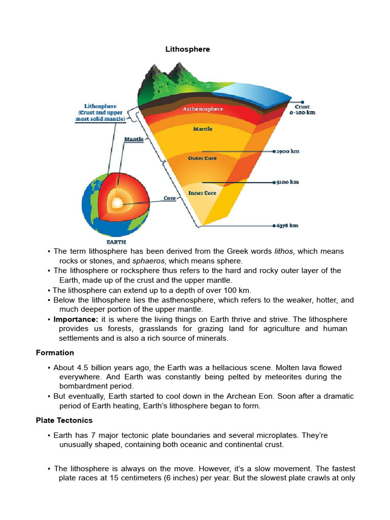 Lithosphere Final | PDF | Rock (Geology) | Crust (Geology)