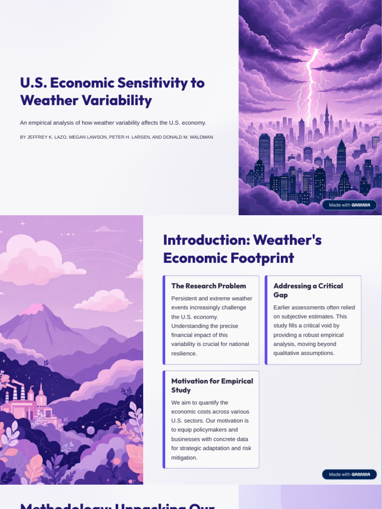 US Economic Sensitivity to Weather Variability | PDF | Climate ...