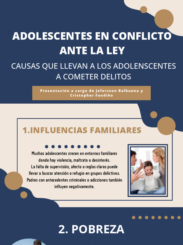 Causas Que Llevan a Los Adolescentes a Cometer Delitos | PDF