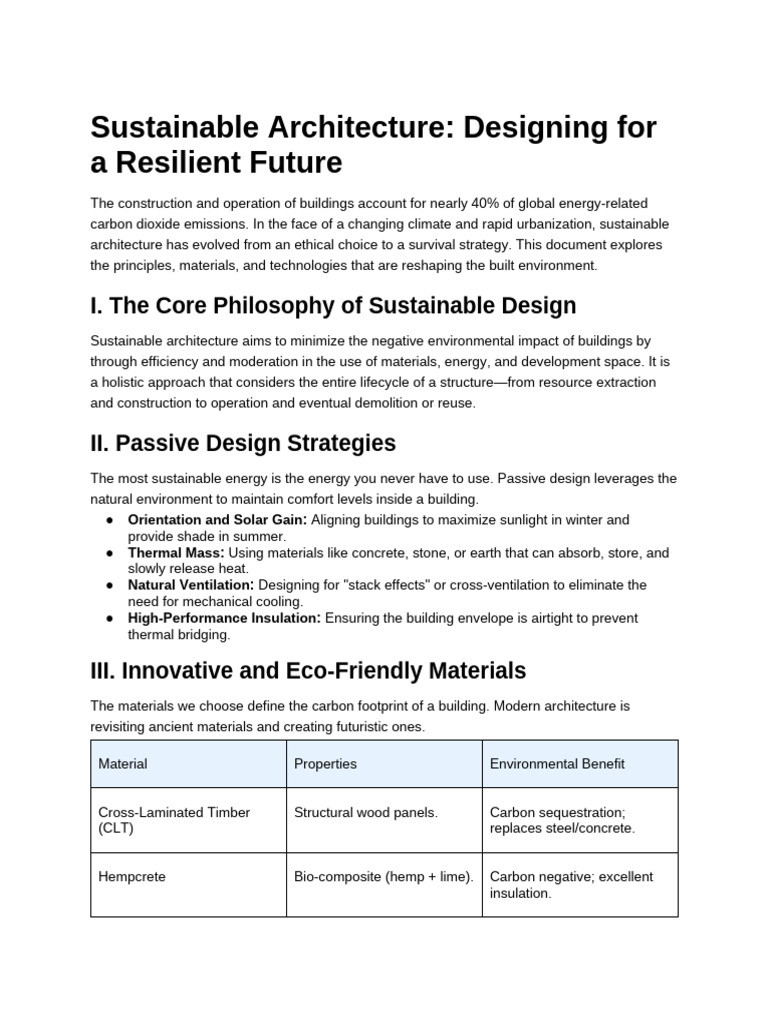 Sustainable Architecture_ Designing for the Future V2 | PDF