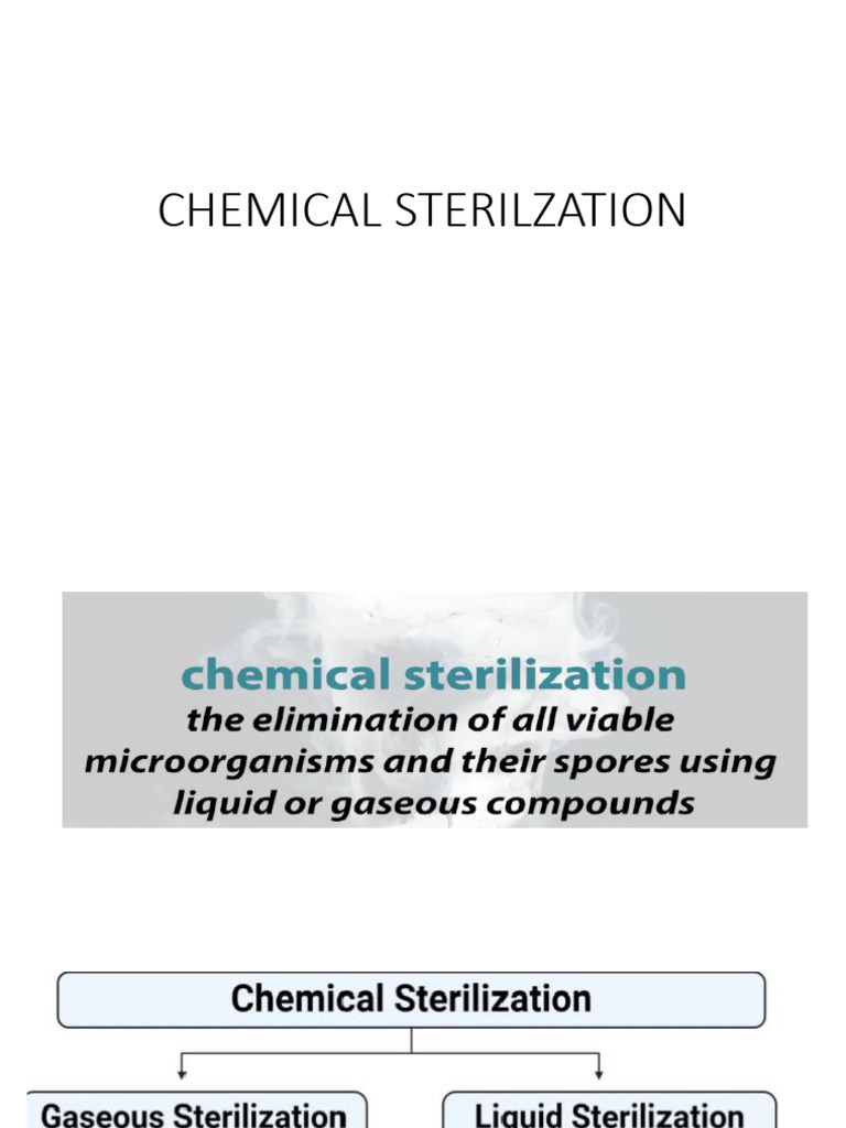 Chemical Sterilzation | PDF | Sterilization (Microbiology) | Disinfectant