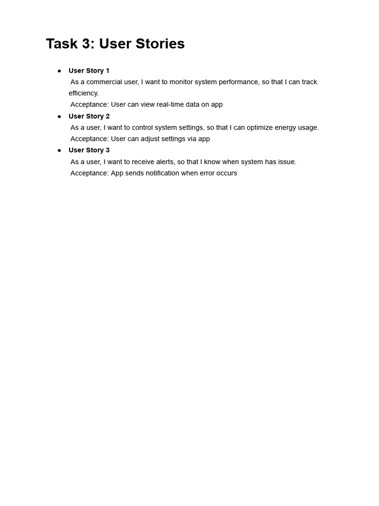 Task 3_ User Stories | PDF