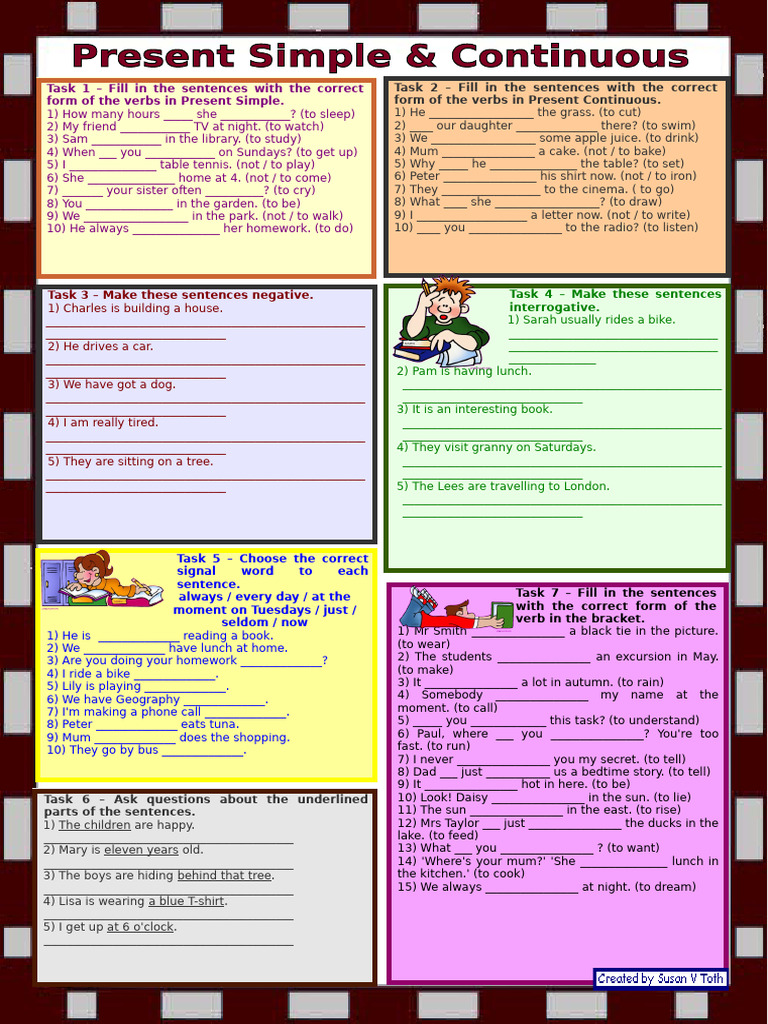 Present Simple and Present Continuous | PDF