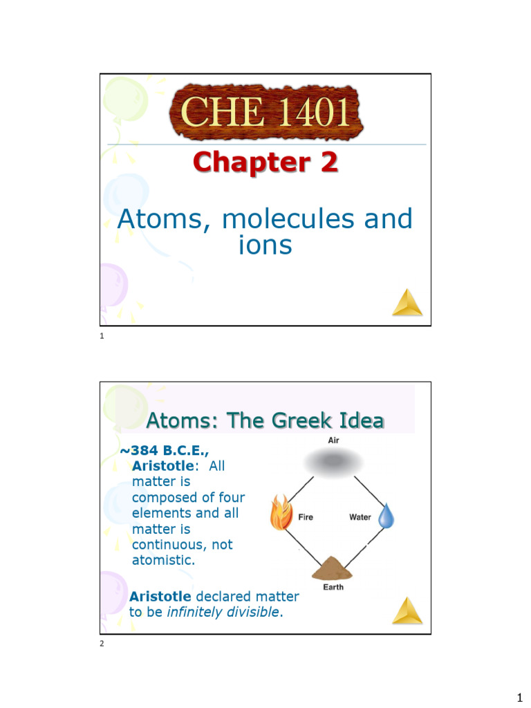 Slides of Chapter 2 (4) | PDF | Ion | Chemical Compounds