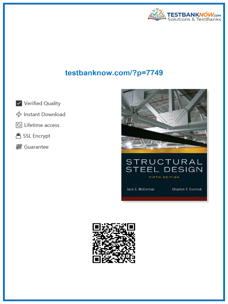 Solution Manual for Structural Steel Design 5th Edition by McCormac download full chapters | PDF