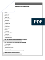 Please Check The District in Which You Teach Spanish (SPN)