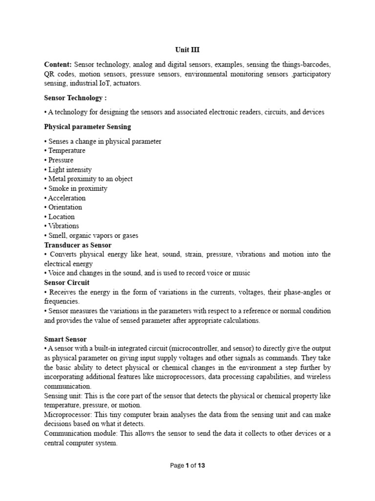 Iot Notes Part 3 | PDF