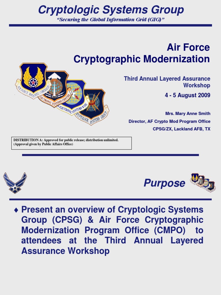 US Air Force Crypto Mod 2009 (Unclassified) | PDF | National Security ...