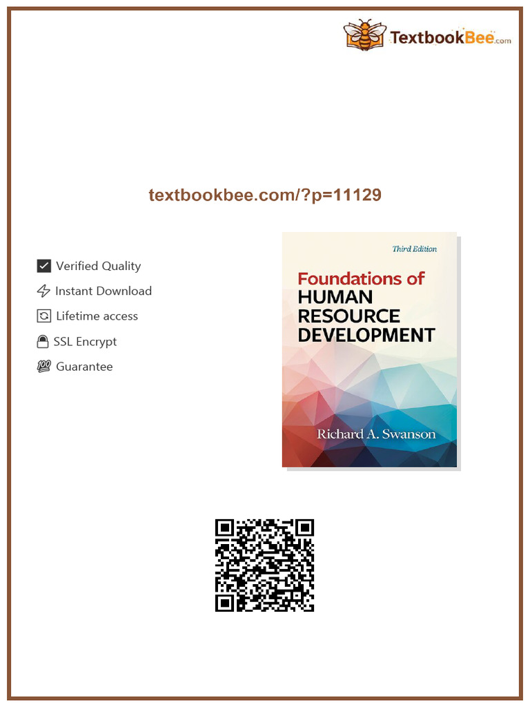 Foundations of Human Resource Development 3rd Edition Richard A ...