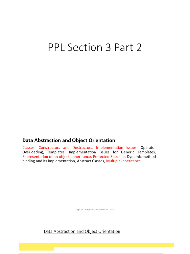 PPL Section 3 Part 2 | PDF | Abstraction (Computer Science) | Programming