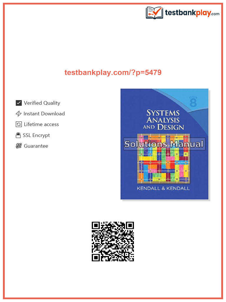 Systems Analysis and Design 8th Edition Kendall Solutions Manual Ready ...