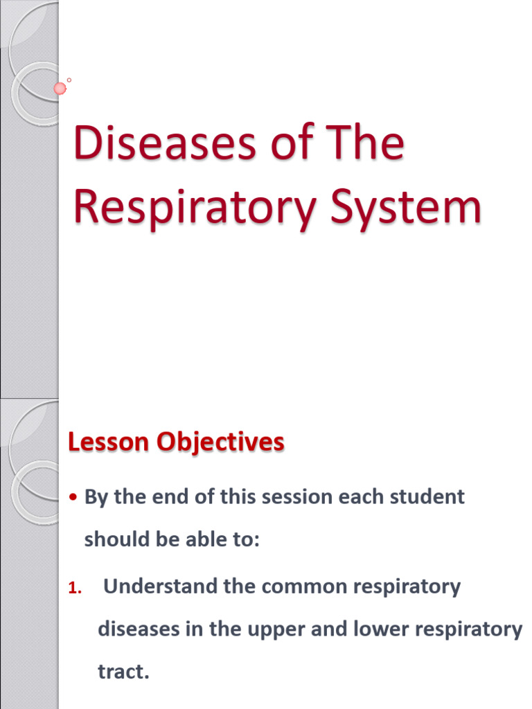 Respiratory diseases -1 | PDF | Chronic Obstructive Pulmonary Disease ...