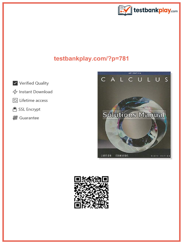 Calculus AP Edition 9th Edition Larson Solutions Manual available any ...